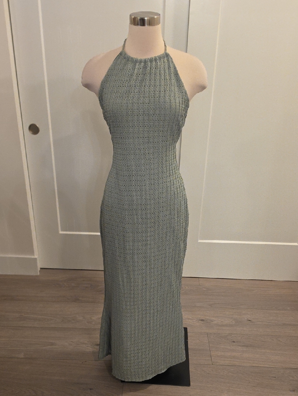 Jessica Simpson Sage Green Halter Maxi Dress size XL new with tags